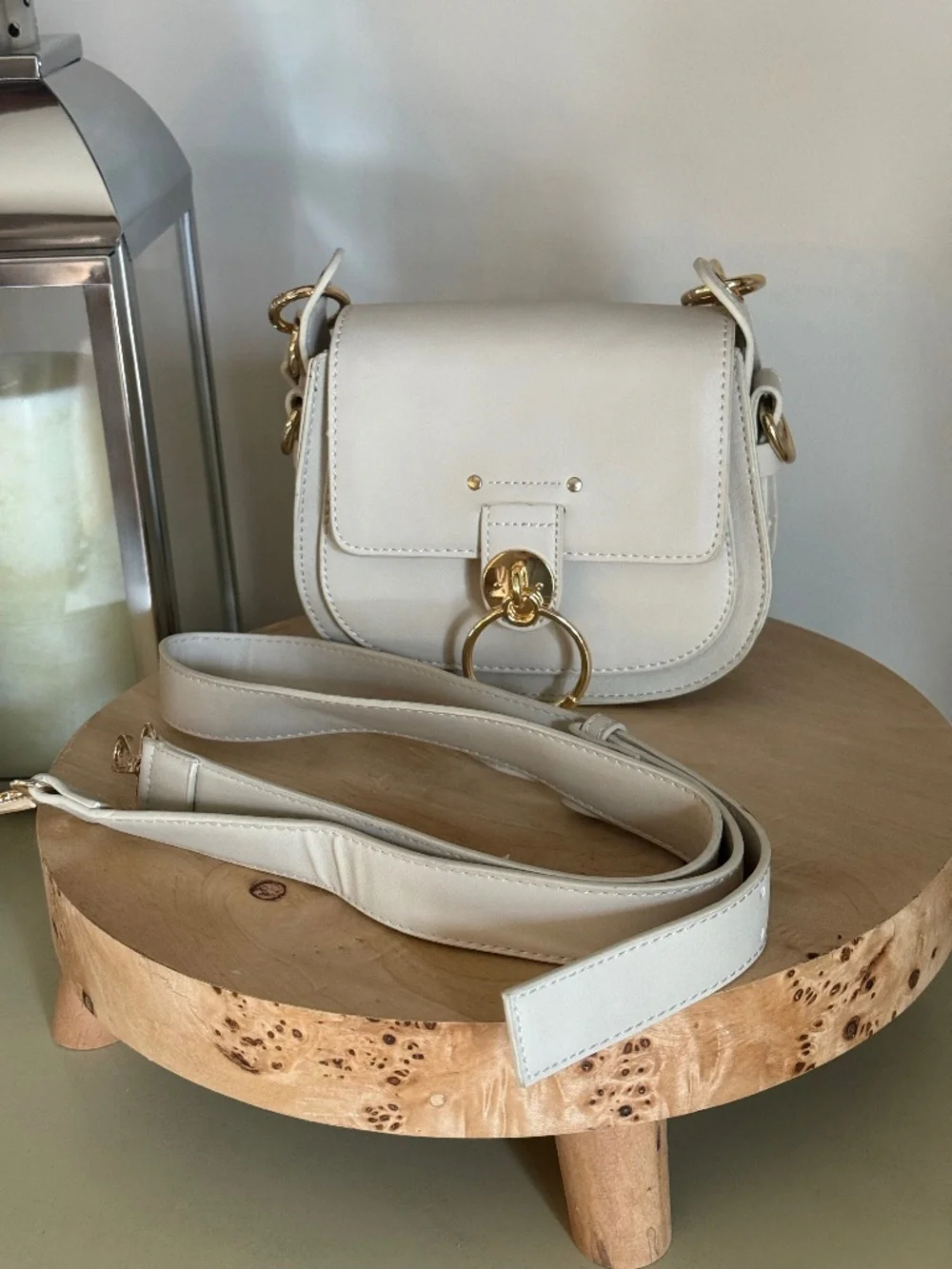 Small Crossbody Bag - Beige - Picture 1 of 5